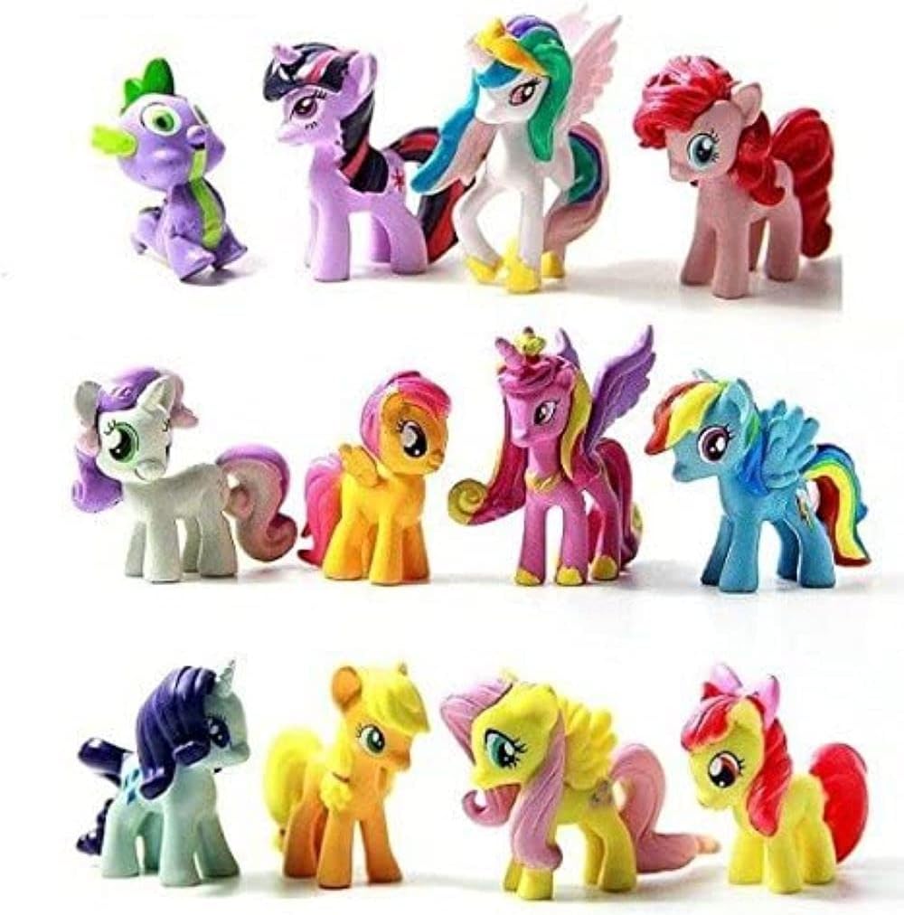 Colorful Pony Cake Toppers – My Little Pony Birthday Set (12 pcs) Colorful Pony Cake Toppers – My Little Pony Birthday Set (12 pcs)